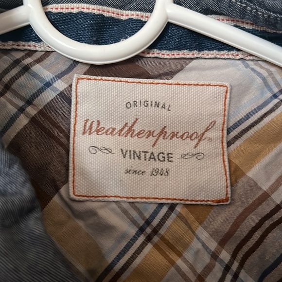 Weatherproof blue button down size: XL - Picture 3 of 8